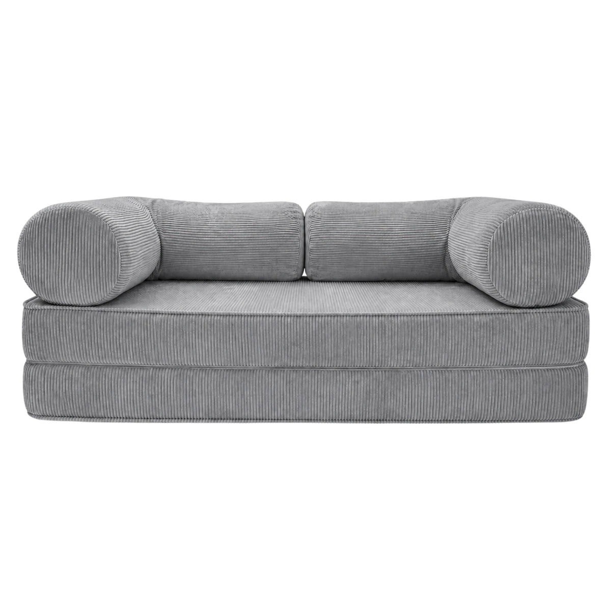 MINIMALISTISCHES Design Sofa für das Wohnzimmer Grau - Grau, Textil (200/70/100cm) - SURB