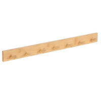 WANDGARDEROBE Bambus Naturfarben 70 x 6 cm mit 7 Haken - Naturfarben, Naturmaterialien (70/6/6cm) - Begryf
