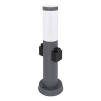 LED SOCKELLEUCHTE BOSTON Edelstahl Anthrazit - Anthrazit, Metall (12.7/12.7/45cm) - Globo Lighting
