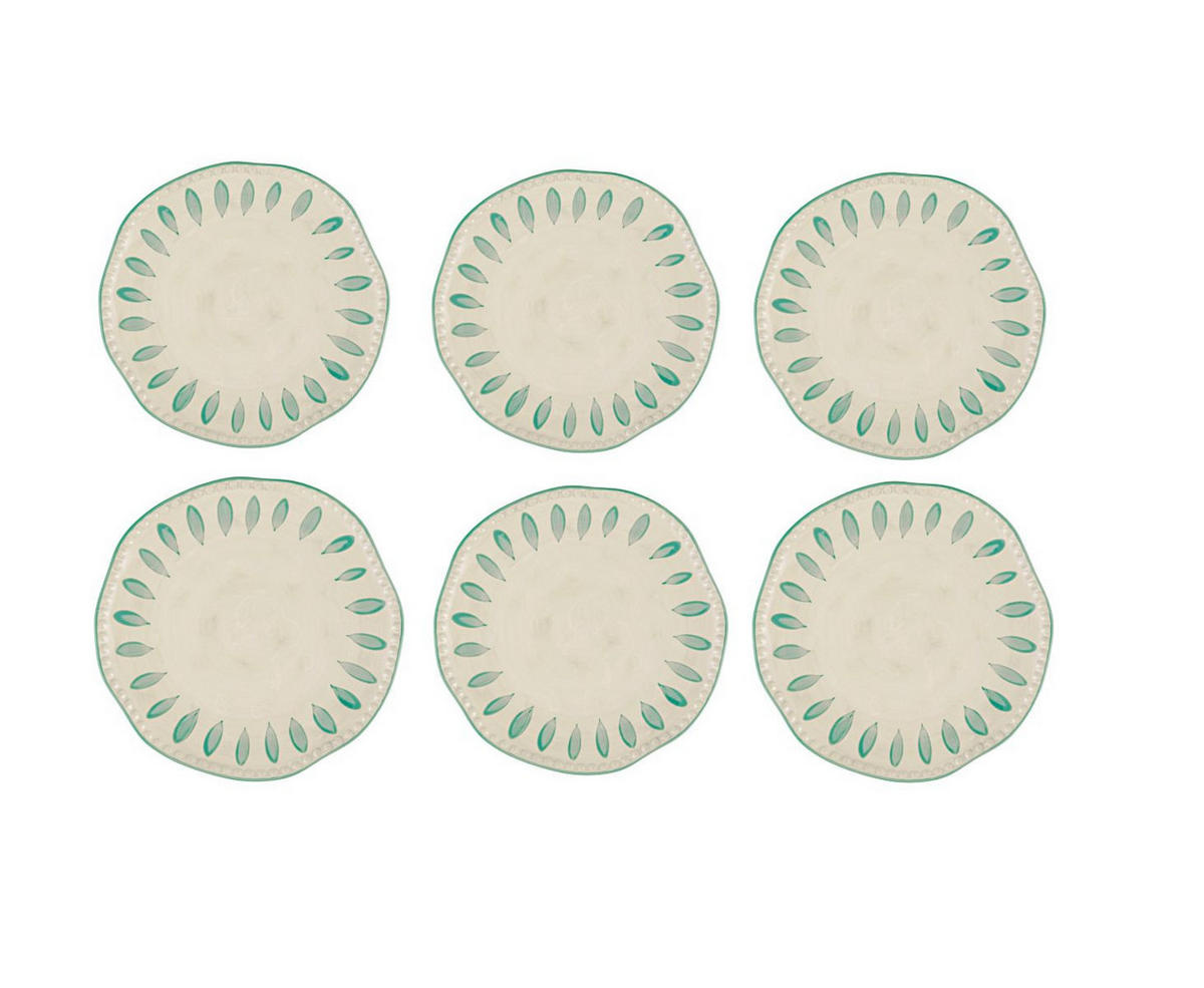 SPEISETELLER Domitilla Aqua Grün - Multicolor, Keramik (27.3cm) - Rose & Tulipani