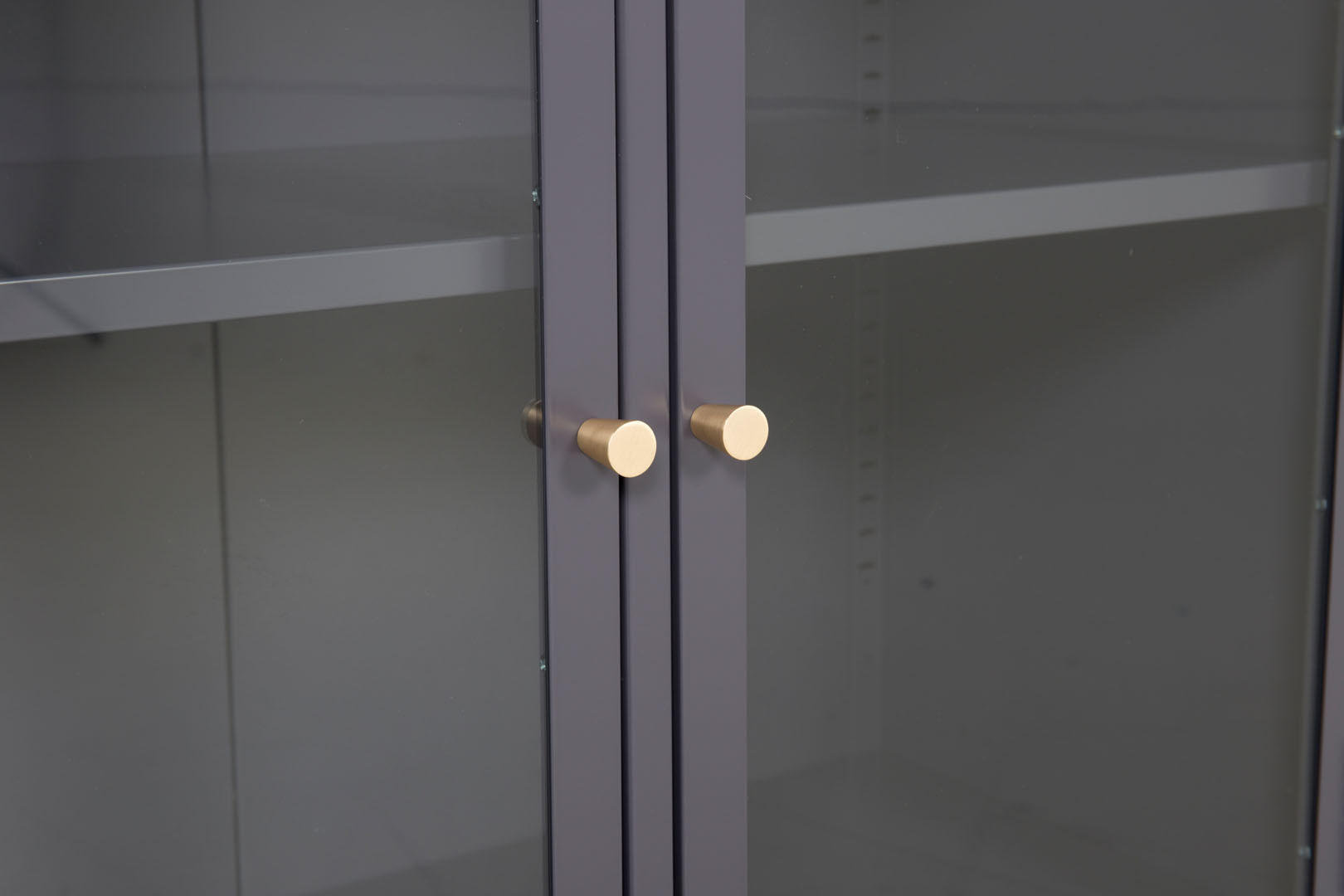 Thumbnail - ebuy24 Vitrine, Hellgrau, Holzwerkstoff, 85x85x40 cm, Wohnzimmer, Wohnwände, Vitrinenschränke