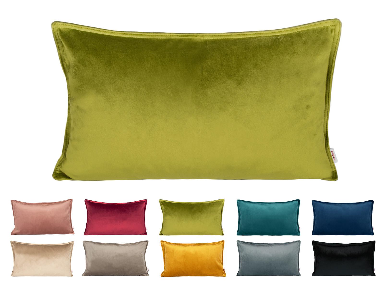 KISSENHÜLLE Samt&Sonders mai-grün 50/30 cm - Olivgrün/Grün, Textil (30/50cm) - beties Heimtextil