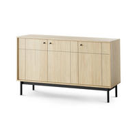KOMMODE Sabi Linea Eiche - Beige, Holzwerkstoff (153.5/83.5/39cm) - Pillovely