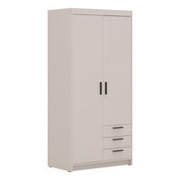 KLEIDERSCHRANK Storicos Beige 89,7/190,5/53 cm - 2T3S Modern mit Schubladen - Beige, Holzwerkstoff/Kunststoff (89.8/190.5/53cm) - AX Living