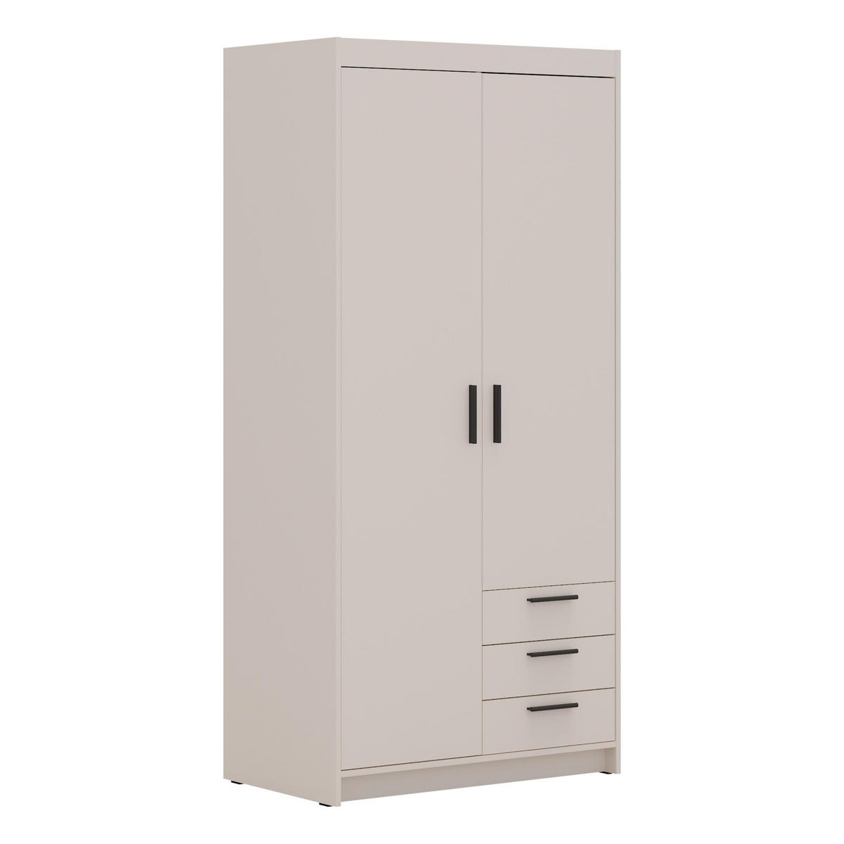 KLEIDERSCHRANK Storicos Beige 89,7/190,5/53 cm - 2T3S Modern mit Schubladen - Beige, Holzwerkstoff/Kunststoff (89.8/190.5/53cm) - AX Living