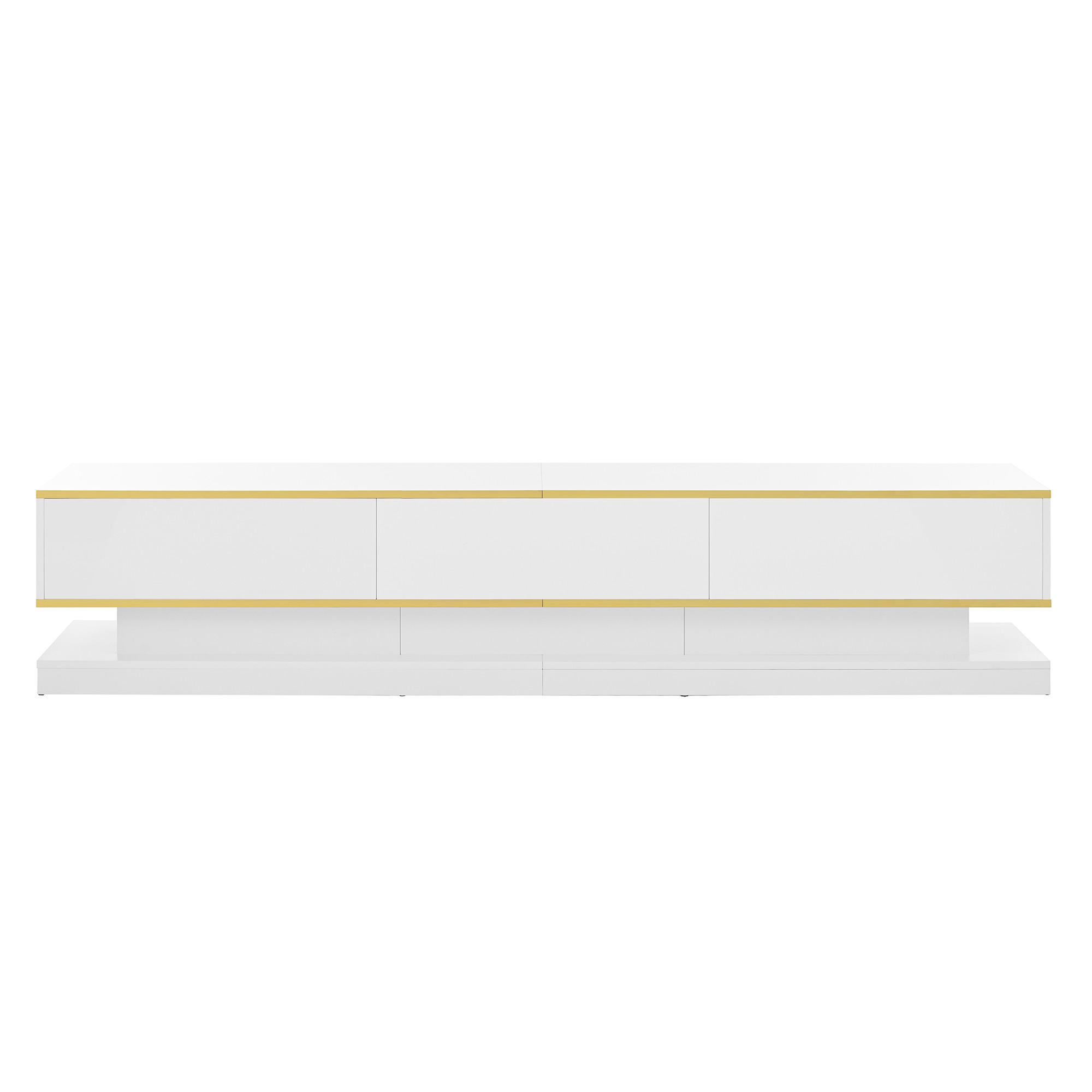 LOWBOARD Warmweiß 200/40/40 cm - Weiß, Holzwerkstoff (200/40/40cm) - PANGIVO