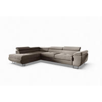 ECKSOFA Declan Mit Schlaffunktion - Beige, Holzwerkstoff/Textil (277/203cm) - Fun Möbel