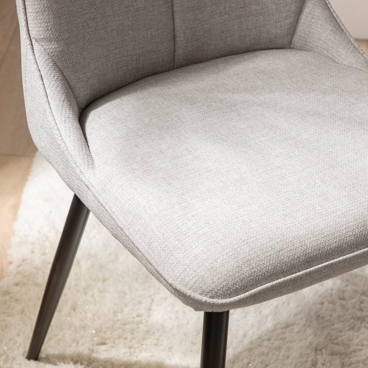 ESSZIMMERSTUHL Selma Grau 46 cm x 85 cm - Grau, Textil (46/85/62cm)