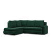 ECKSOFA LINKS MIT SCHLAFFUNKTION FORESTA, Cord - Dunkelgrün - Grün, Textil (230/200cm) - Mebligo
