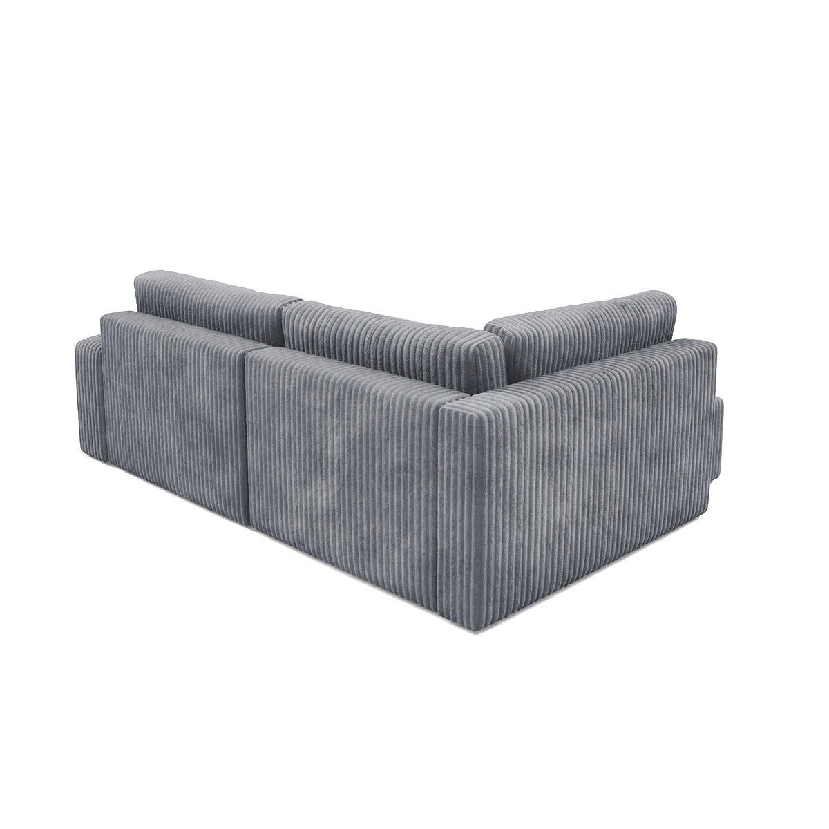 ECKSOFA Angela 4 Sitzplätze Dunkelgrau - Grau, Holz (245/182cm) - Petits-meubles