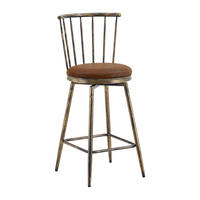 BARHOCKER DE-36670 2er Set mit Tech-Stoff und Metallgestell Braun - Braun, Metall (39/96/39cm) - ComfortXL