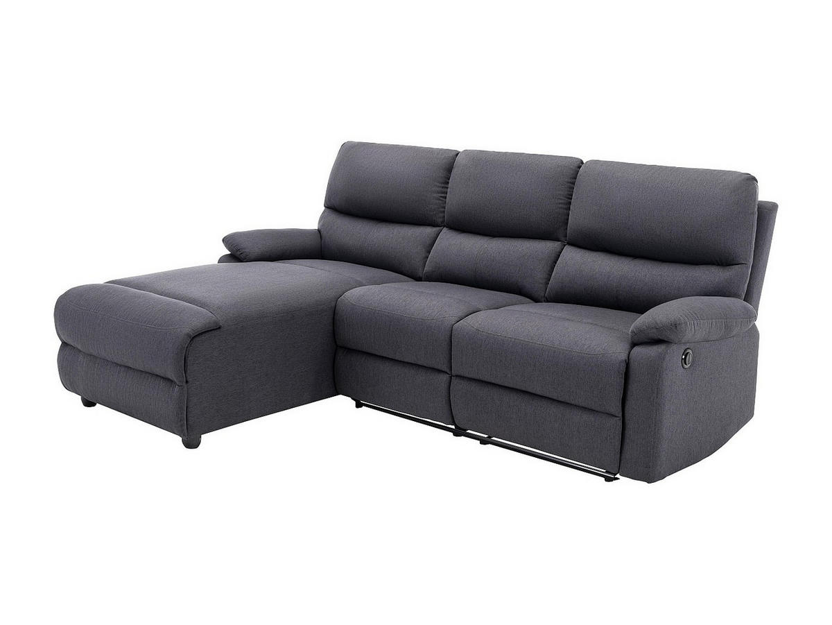 RELAXSOFA - 4 Personen - stoff - anthrazitgrau Lunano - Anthrazit, Textil (234/98/170cm) - Vente-Unique