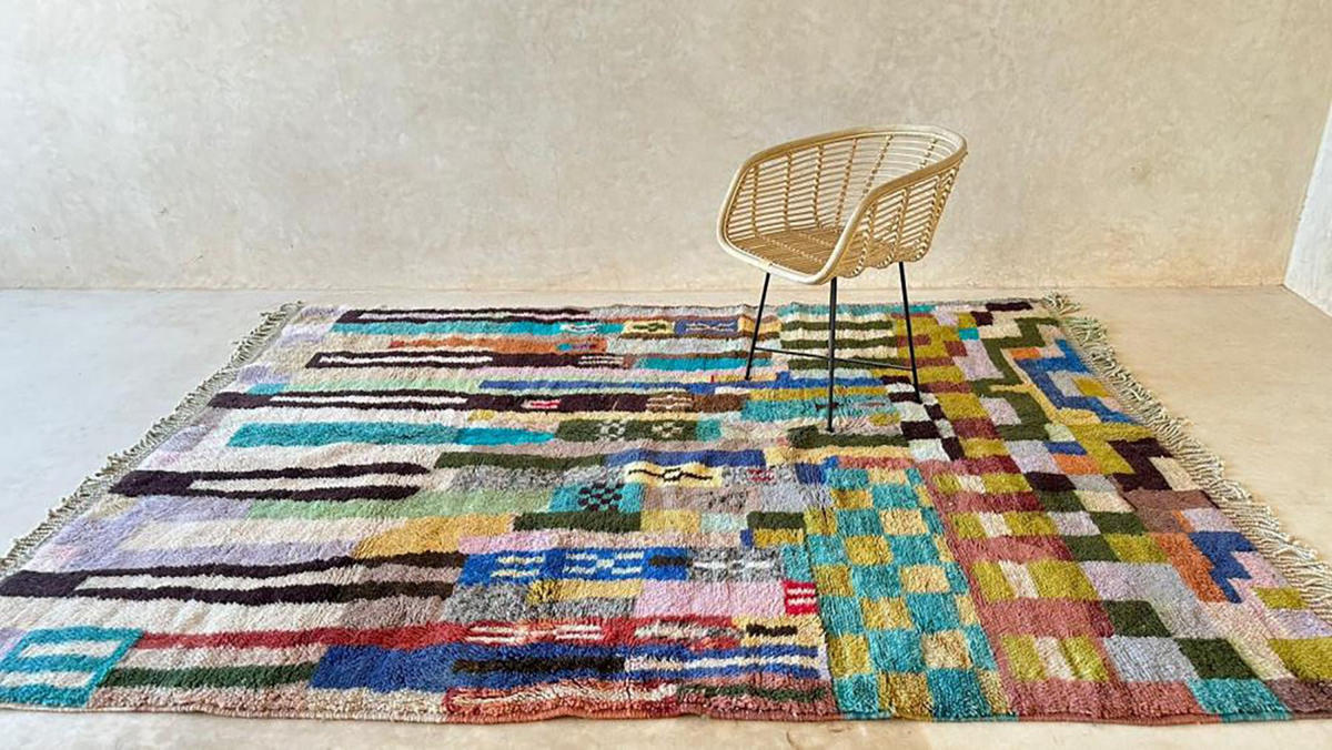 BERBERTEPPICH aus Marokko farbig 140x 200 cm - Multicolor, Naturmaterialien (140/200cm) - AFK Living
