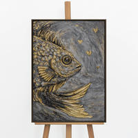 GEMÄLDE Goldene Tiefe Schattenfugenrahmen Grau 70x50 cm - Grau, Holz (70/50cm) - YS-art gallery