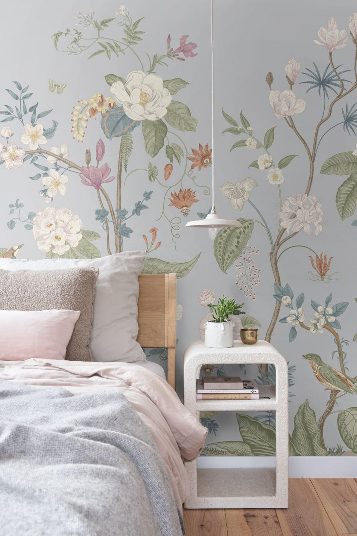FOTOTAPETE Blumen 2.5 x 2.79 m - Blau, Papier (250/279cm) - ESTAhome