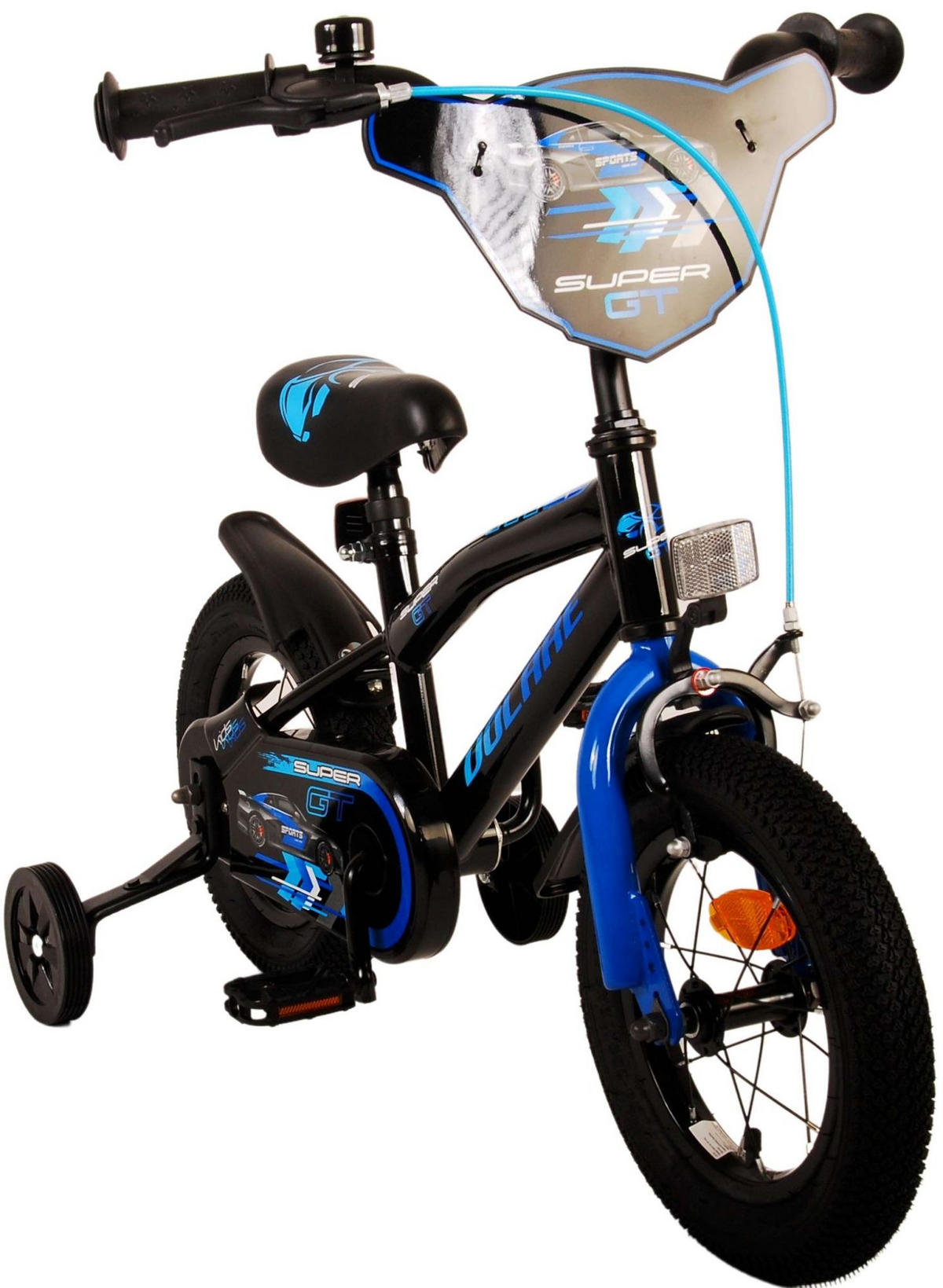 KINDERFAHRRAD Super GT - Jungen - 12 Zoll - Rücktritt + Handbremse - Blau - Blau/Schwarz, Metall (42cm) - TPFSports