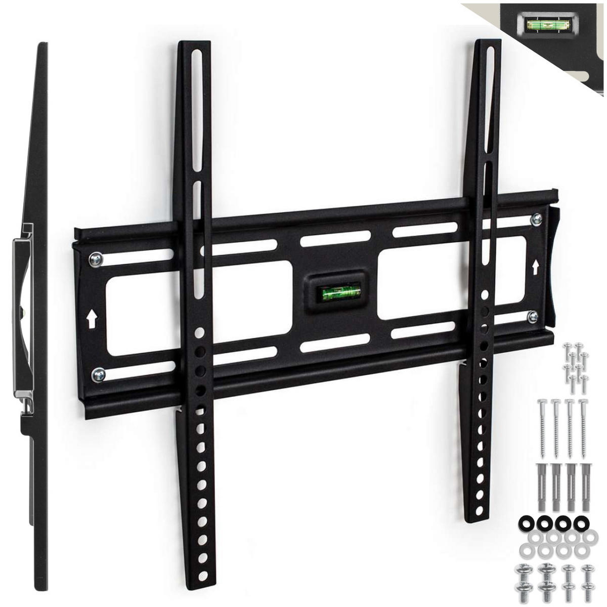 TV-WANDHALTERUNG, bis 100 kg,schwarz - Schwarz, Metall (45/42/40cm) - tectake