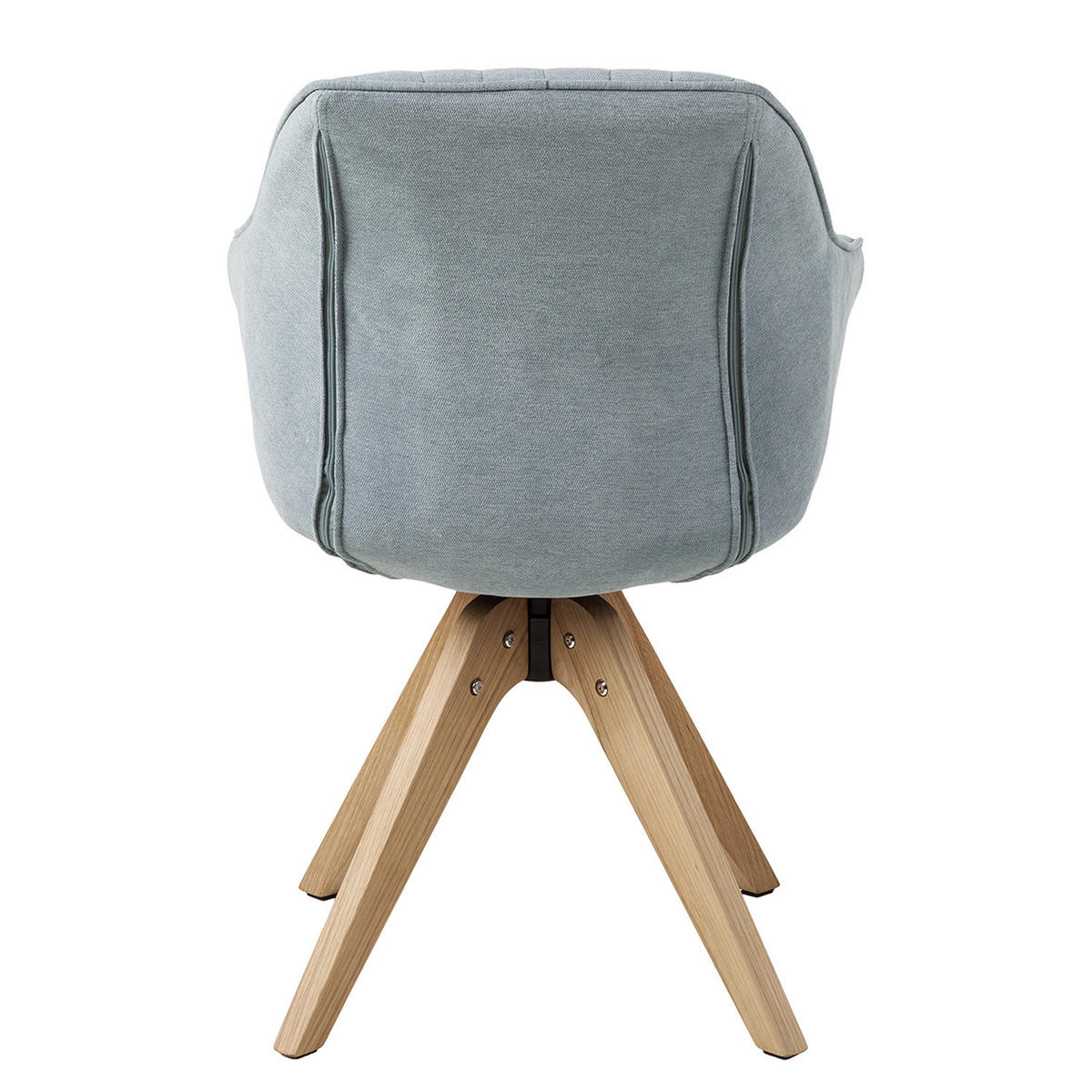ARMLEHNENSTUHL - Drehbar - Hellblau, Holz/Textil (60/83/65cm) - home24