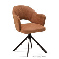 ARMLEHNSTUHL (4er-Set) Dunja 59x87x61 Schwarz/Cognac - Cognac/Schwarz, Kunststoff (61/87/59cm) - 58aufmkessel