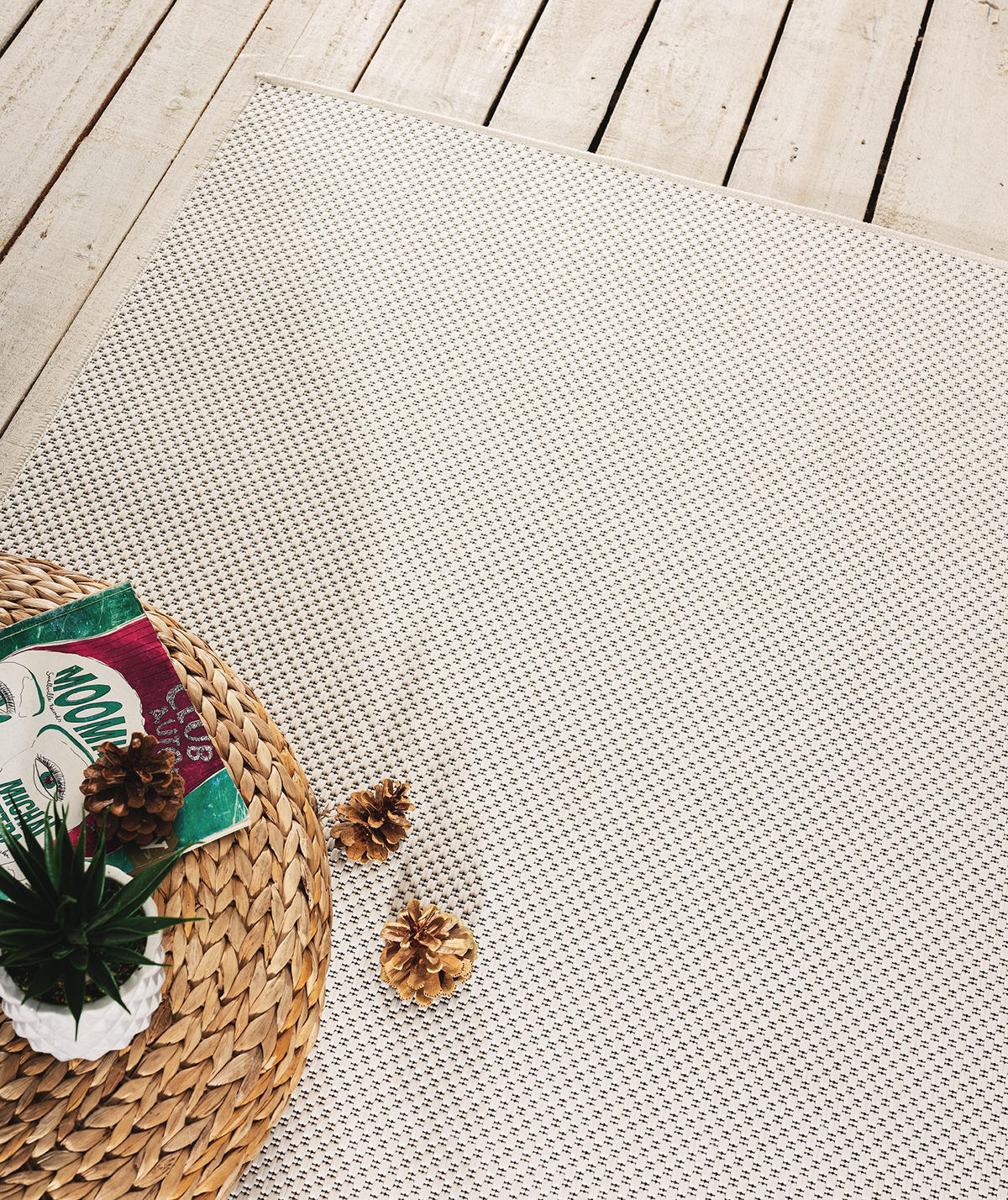 FLACHWEBTEPPICH Uni BORNO Polypropylen Creme 200 x 280 cm - Beige, Textil (200/280cm) - KADIMA DESIGN
