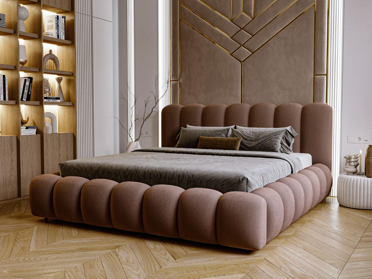 POLSTERBETT Averia 160x200 Braun - Braun, Textil (160/200cm) - Graingold