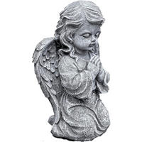 STEINFIGUR betender Engel kniend Steinguss frostfest wetterfest - Grau, Stein (13/23/11cm) - stoneandstyle