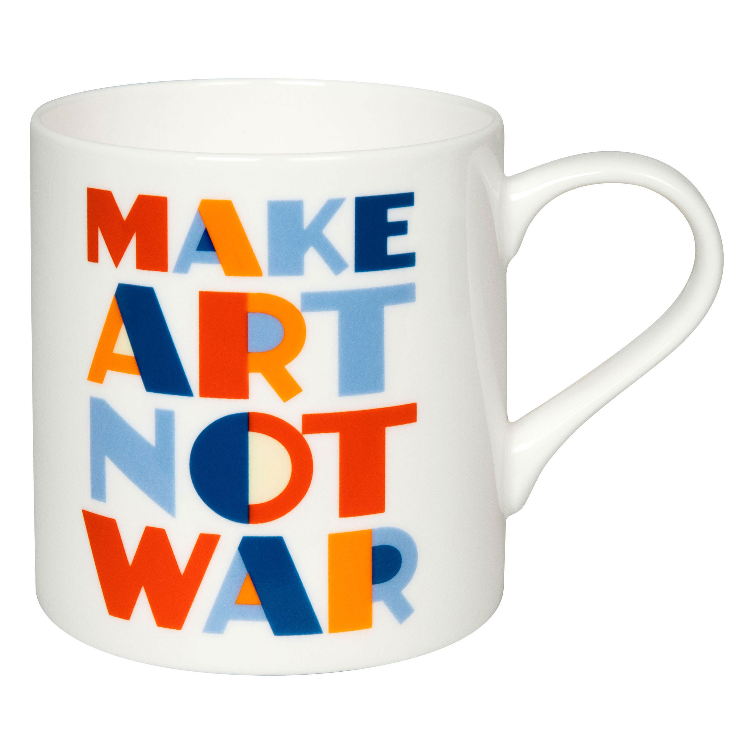 KAFFEEBECHER Make Art not War - Naturfarben, Keramik (0.39L) - Könitz
