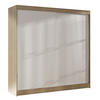 SCHWEBETÜRENSCHRANK Basti X - 200 cm - Beige/Weiß, Holzwerkstoff/Metall (200/215/58cm) - Sofnet