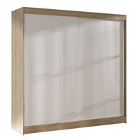 SCHWEBETÜRENSCHRANK Basti X - 200 cm - Beige/Weiß, Holzwerkstoff/Metall (200/215/58cm) - Sofnet