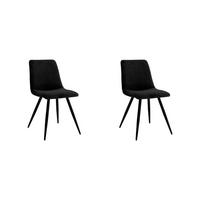 ESSZIMMERSTUHL Jep Schwarz 45/56/86 cm 2er-Set - Schwarz, Kunststoff (56/86/45cm) - LABEL51