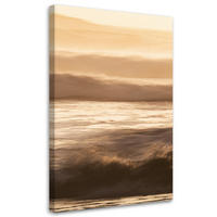 WANDBILD gras dünen meer - Beige, Textil (40/60cm) - Feeby