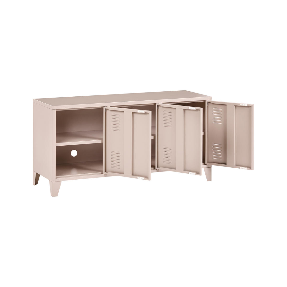 BÜROSCHRANK Metall Beige Cardiff - Beige, Metall (120/60/40cm) - Beliani