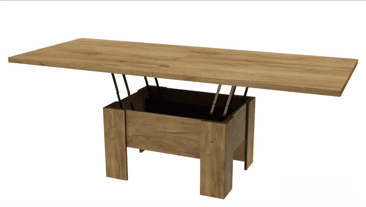ESSTISCH ROKAR Ausziehbar 100 - 200 / 80 x 78 cm - Eiche Wotan/Braun, Holz (100/80/78cm) - MASSENO