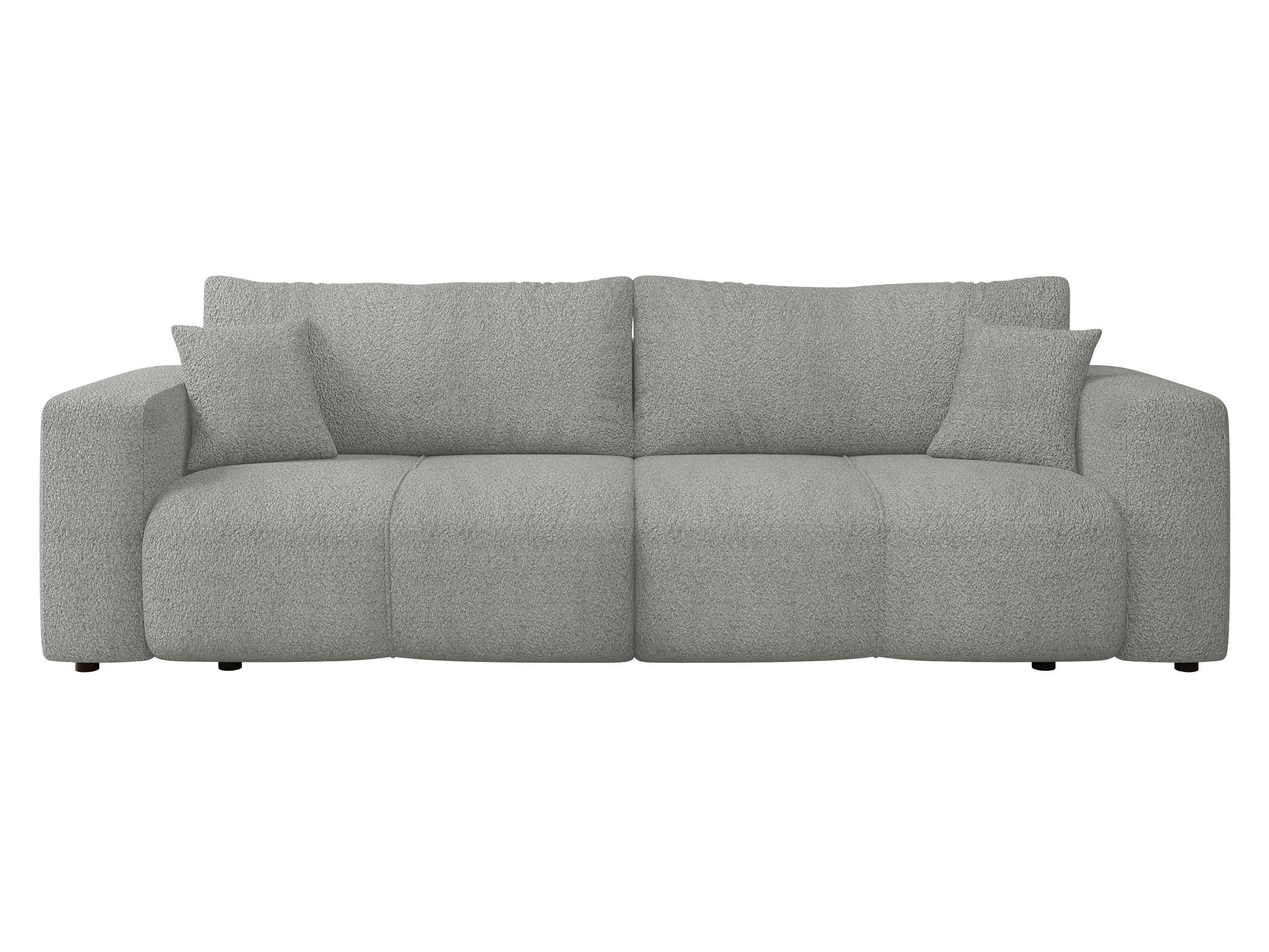 SCHLAFSOFA Furyn Boucle - Schwarz/Grau, Holzwerkstoff/Kunststoff (248/82/92cm) - MIRJAN24