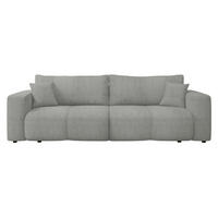 SCHLAFSOFA Furyn Boucle - Schwarz/Grau, Holzwerkstoff/Kunststoff (248/82/92cm) - MIRJAN24