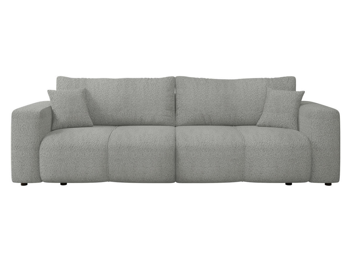 SCHLAFSOFA Furyn Boucle - Schwarz/Grau, Holzwerkstoff/Kunststoff (248/82/92cm) - MIRJAN24