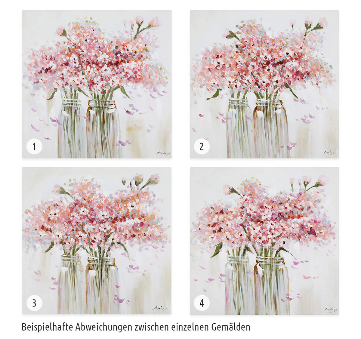 ÖLGEMÄLDE 80/80 cm - Pink, Holz/Textil (1.48/80cm) - KUNSTLOFT