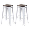 BARHOCKER Weiß 2er-Set - Weiß, Holz (42/76/42cm) - MCW