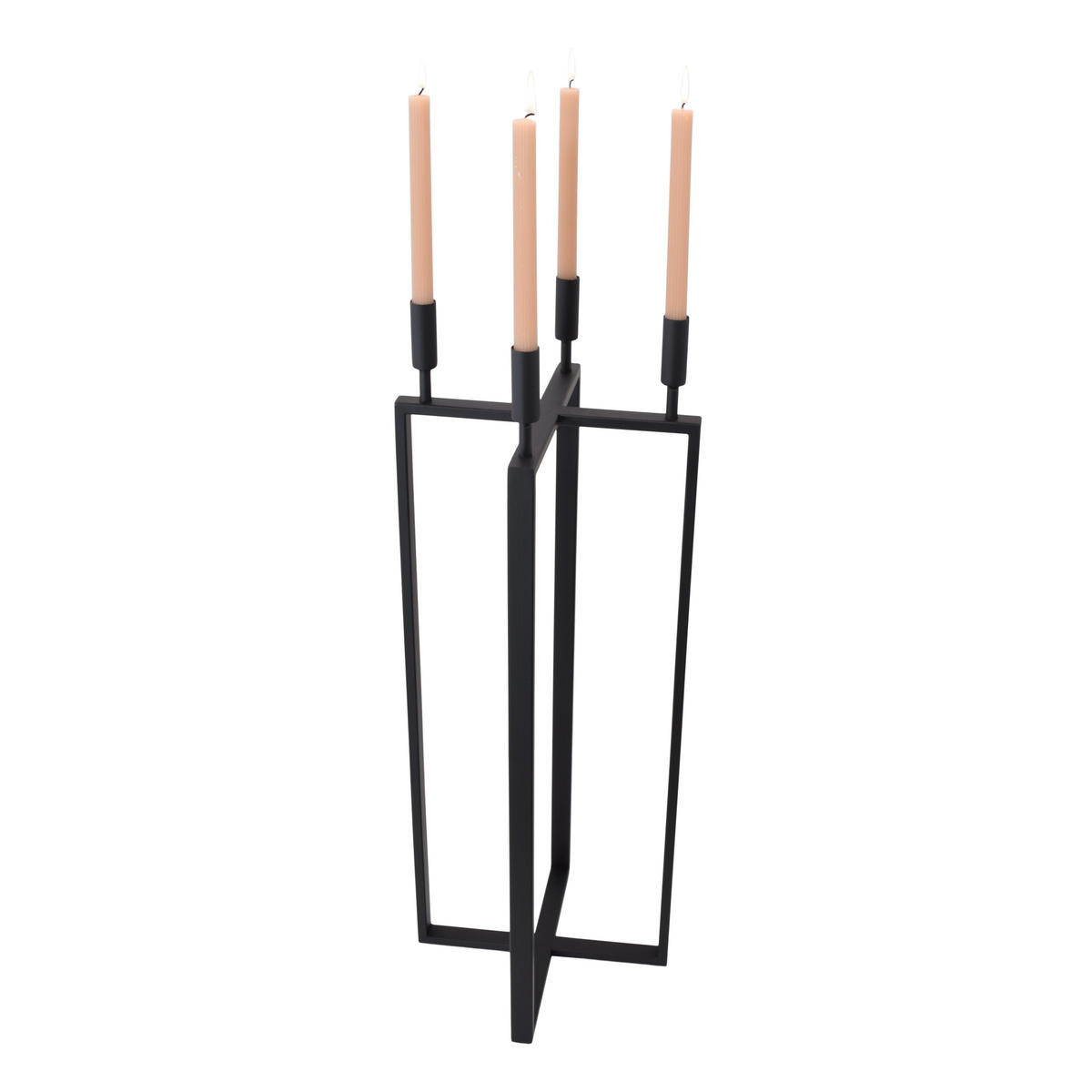KERZENHALTER Birk - Schwarz, Metall (30/86/30cm) - LOFT42