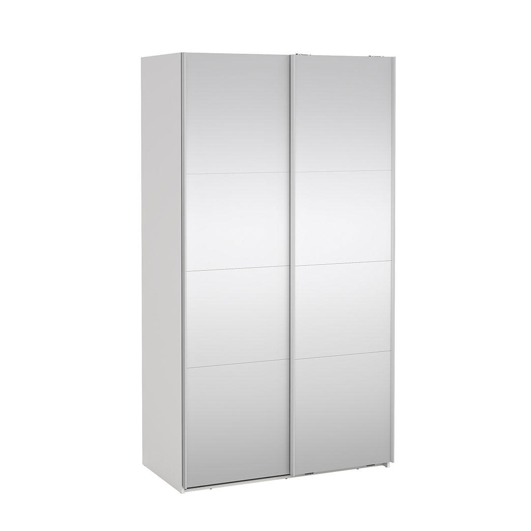 SCHIEBETÜRENSCHRANK, Catania, Weiß, Holzwerkstoff, 119 x 67 x 221 cm - Weiß, Holzwerkstoff (119/221/67cm) - ebuy24