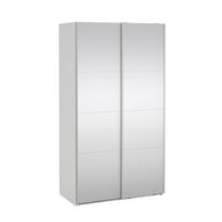 SCHIEBETÜRENSCHRANK, Catania, Weiß, Holzwerkstoff, 119 x 67 x 221 cm - Weiß, Holzwerkstoff (119/221/67cm) - ebuy24