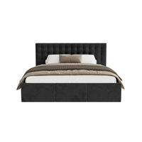 POLSTERBETT Lindos 120x200 cm, Schwarz - Schwarz, Textil (120/200cm) - Fedve