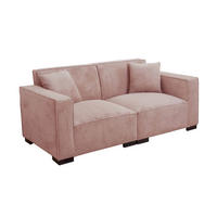 SOFA 2-Stizer, Rosa - Pink, Holz/Textil (180/76/90cm) - Oviala