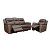 SOFAGARNITUR mit Relaxfunktion - 4 -Sitzer - Leder - braun - EVASION - Braun, Leder (205/100/96cm) - Vente-Unique