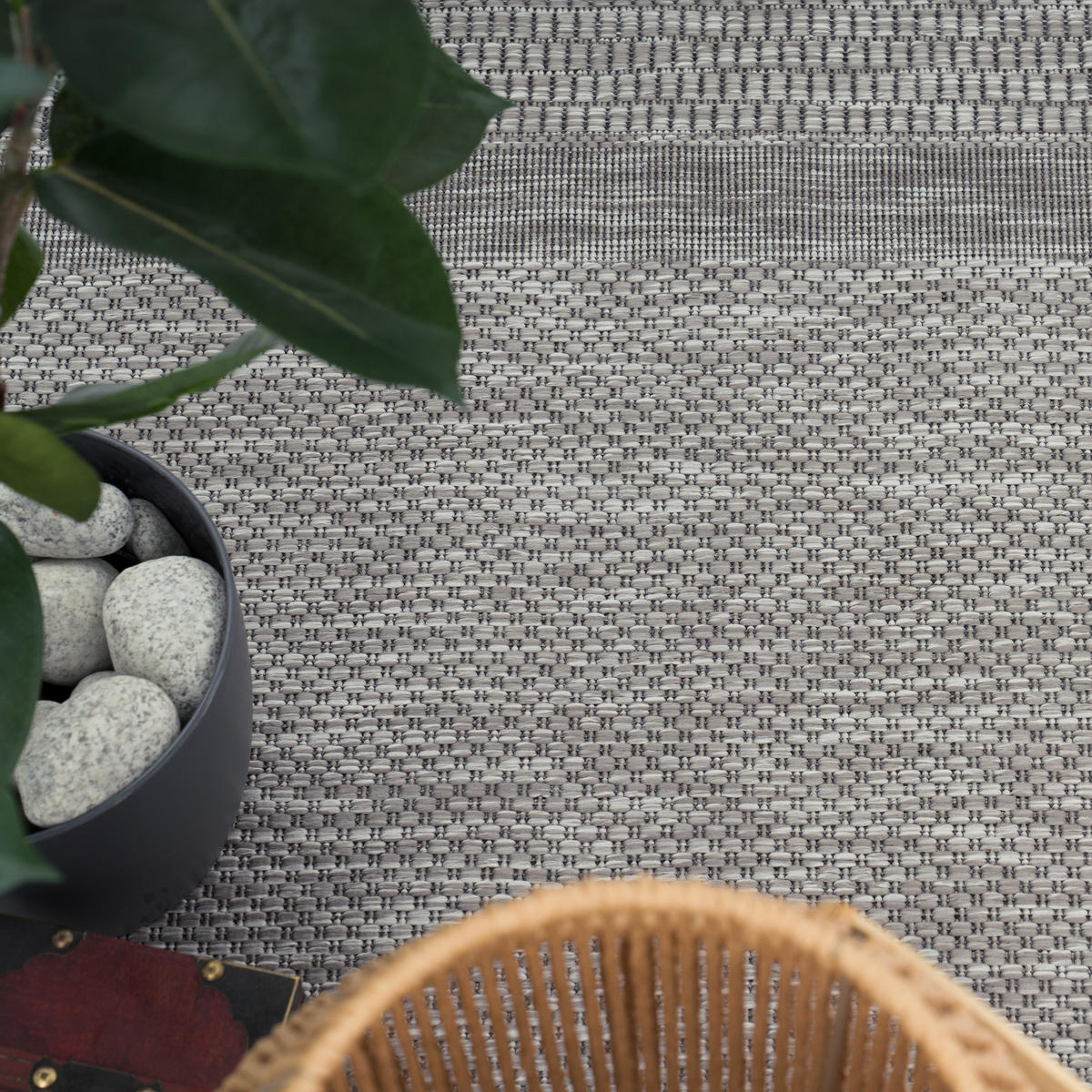 OUTDOORTEPPICH 150/150 cm Roma 272 - Grau, Textil (150/150cm) - Paco Home