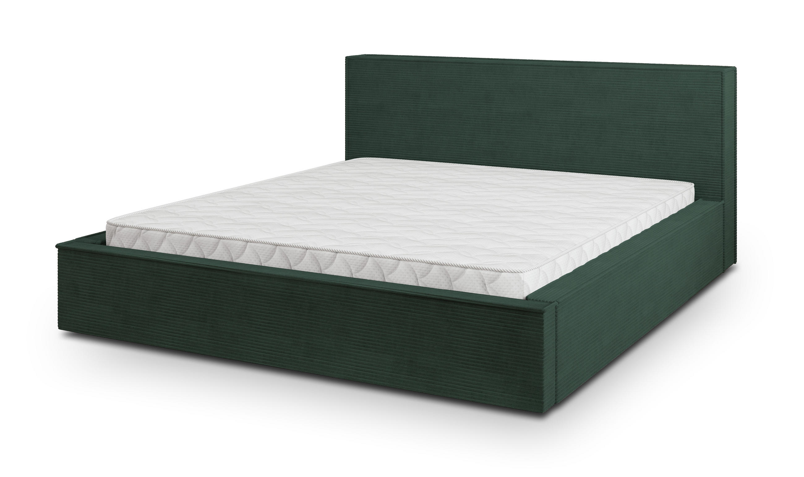POLSTERBETT CELORA 160x200 cm mit Bettkästen - Grün - Grün, Holz (160/200cm) - MASSENO