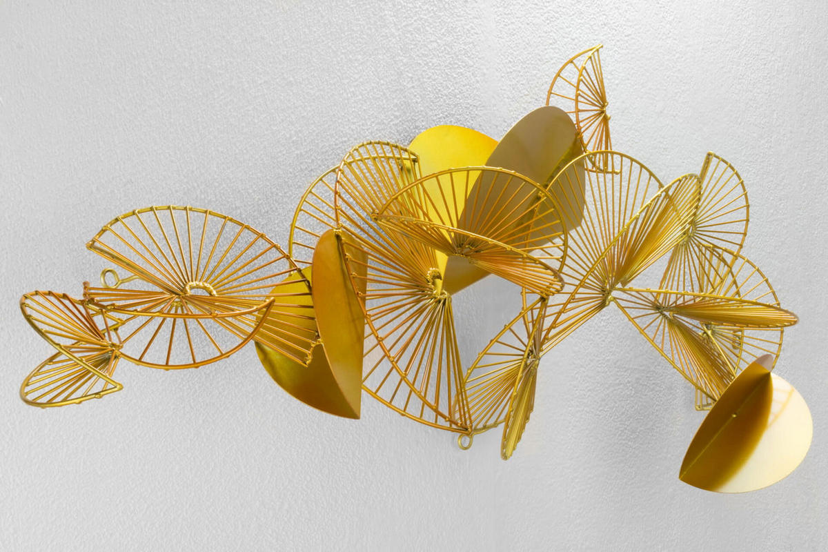 WANDDEKO Gold 105/47 cm - Goldfarben, Metall (3.85/47/22cm) - KUNSTLOFT
