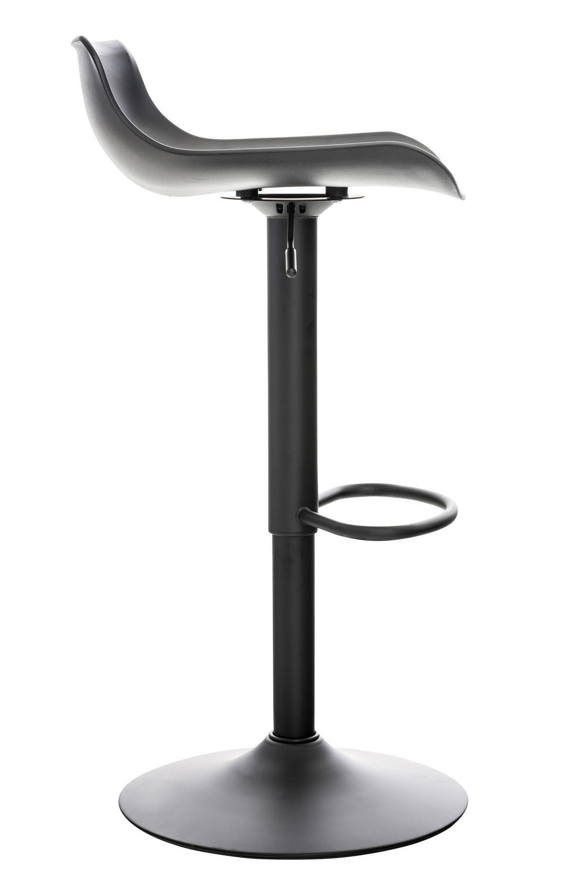 BARHOCKER 2er-Set höhenverstellbar Schwarz JUTO Kunststoff 685-94x43x44 cm - Schwarz, Kunststoff/Metall (43/75/44cm) - DELUKE