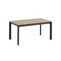 ESSTISCH FADO - Schwarz/Sonoma Eiche, Holzwerkstoff (90/160/76cm) - Meblini