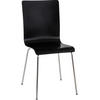 BESUCHERSTUHL PEPE 87x43x47 cm Schwarz Holz Metall - Schwarz, Metall (43/87/47cm) - DELUKE